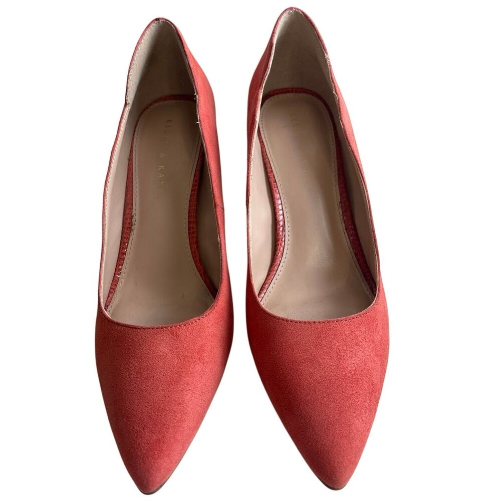 Kelly & Katie Coral Faux Suede Pumps | Block Heel | Size 10